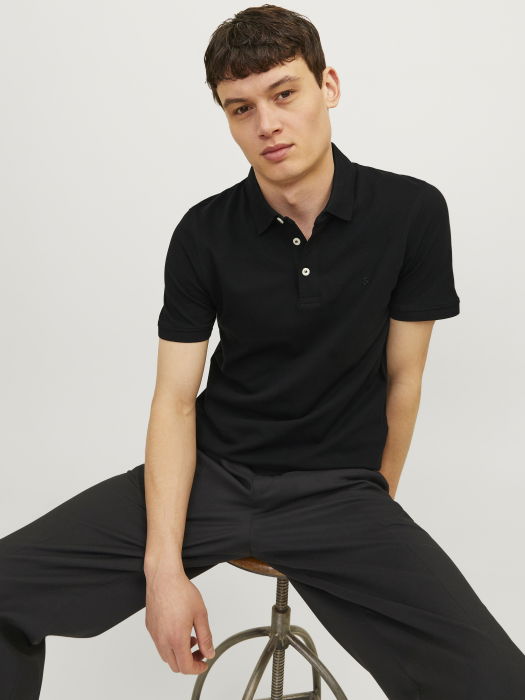 Jack Jones Tricou Polo Negru Slim Barbati [3]