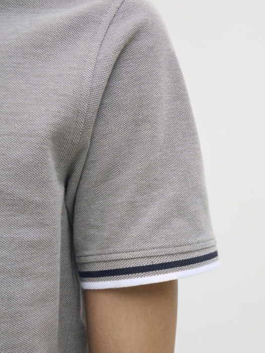 Jack Jones Мужская Футболка-Поло Светло-Серая  [5]