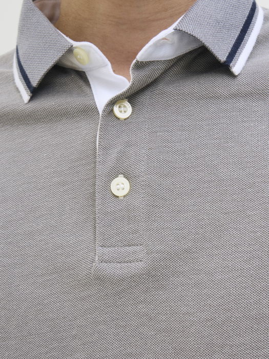 Jack Jones Мужская Футболка-Поло Светло-Серая  [6]