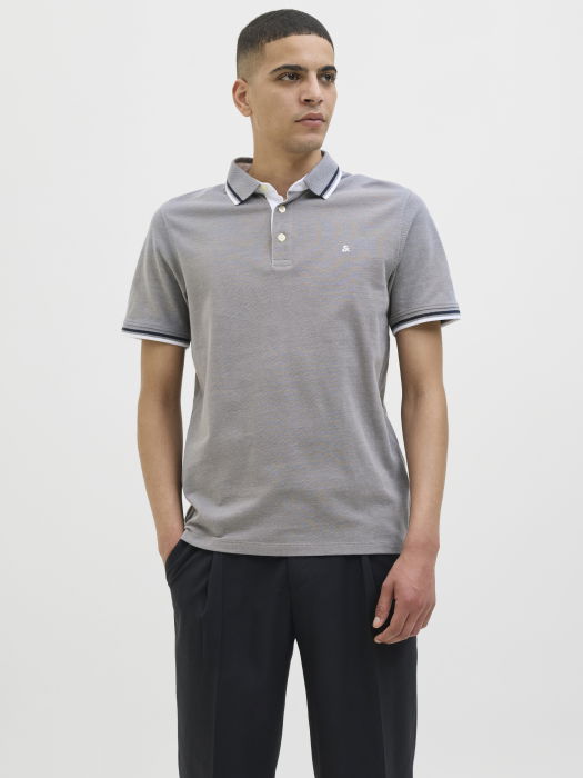 Jack Jones Мужская Футболка-Поло Светло-Серая  [1]