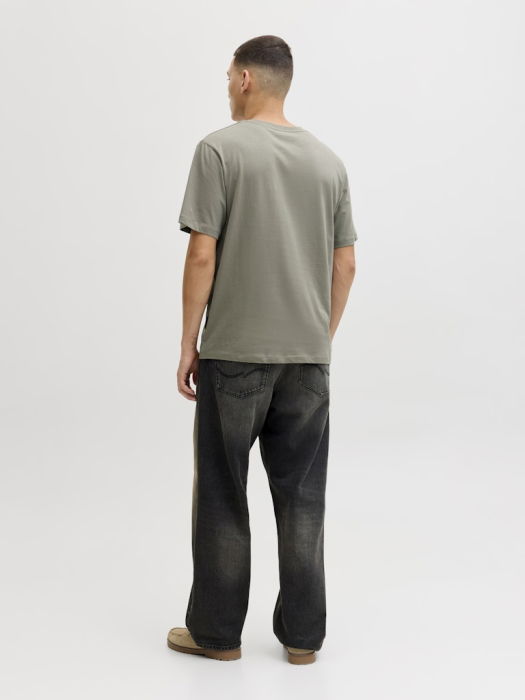 Jack Jones Мужская Футболка Светло-Серая Regular [4]