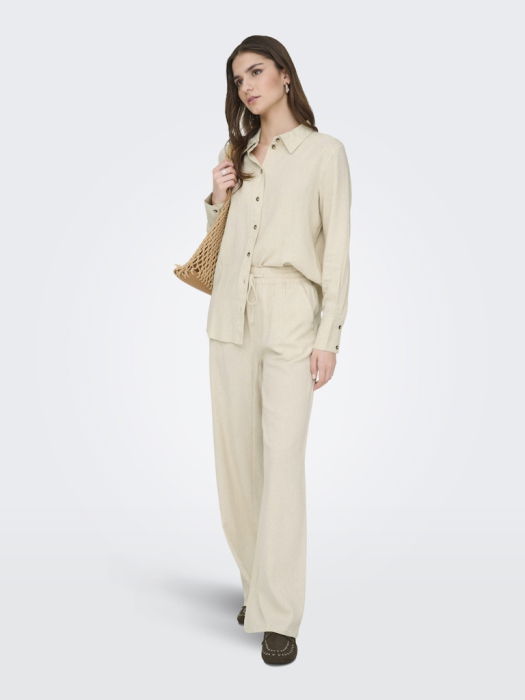Женская Рубашка Бежевая Loose [4]