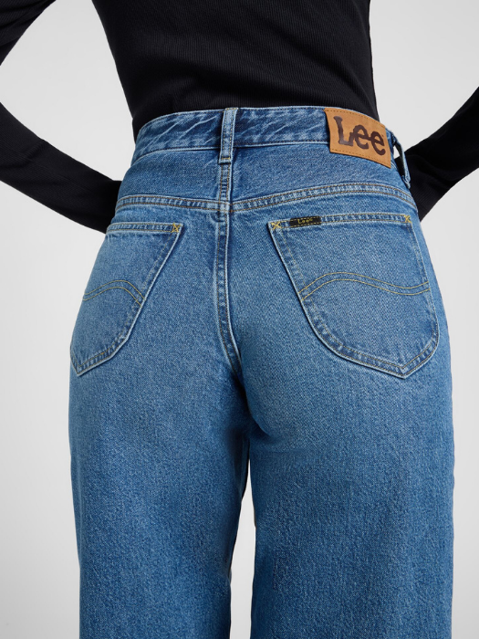 Lee Blugi Navy RIDER LOOSE Loose Straight Femei [5]