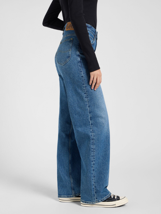 Lee Blugi Navy RIDER LOOSE Loose Straight Femei [3]