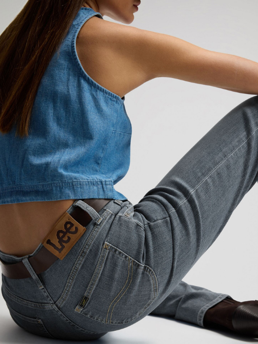 Lee Женские Джинсы Синие London Regular Straight [6]