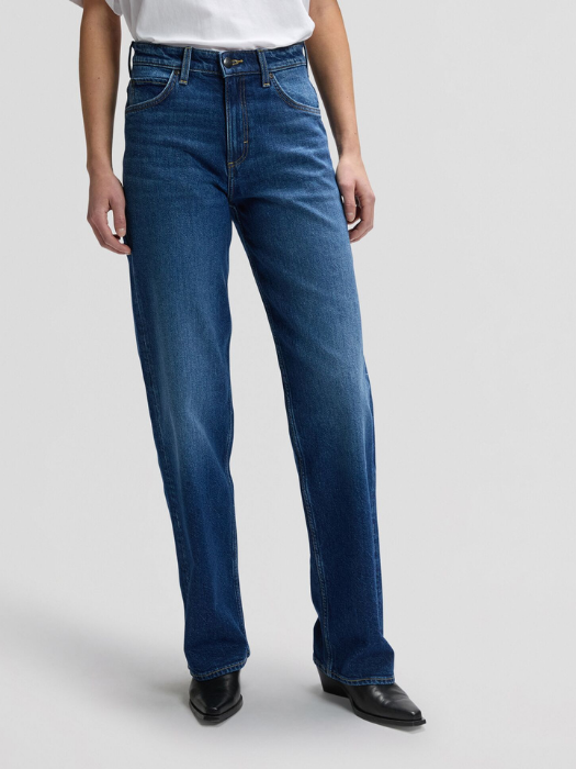 Lee Женские Джинсы Темно-Синие RIDER LOOSE Loose Straight [2]