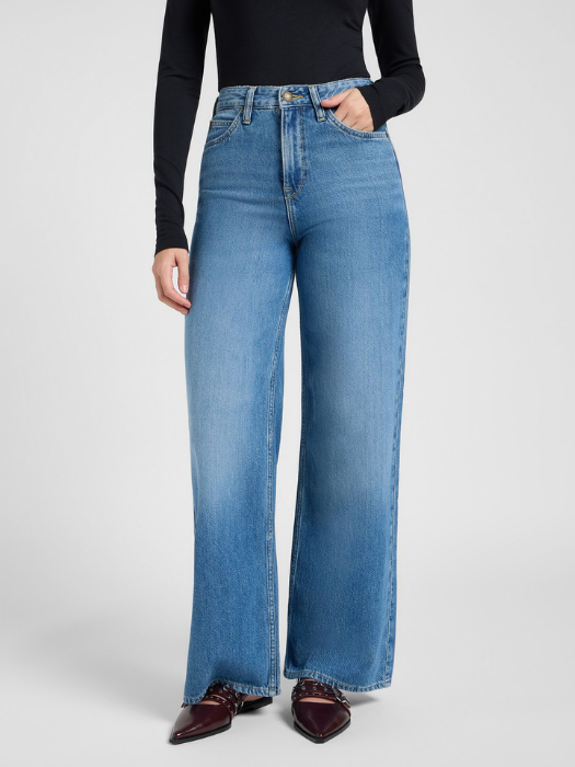 Lee Blugi Albastri Deschisi STELLA High Waist Wide Leg Femei [2]