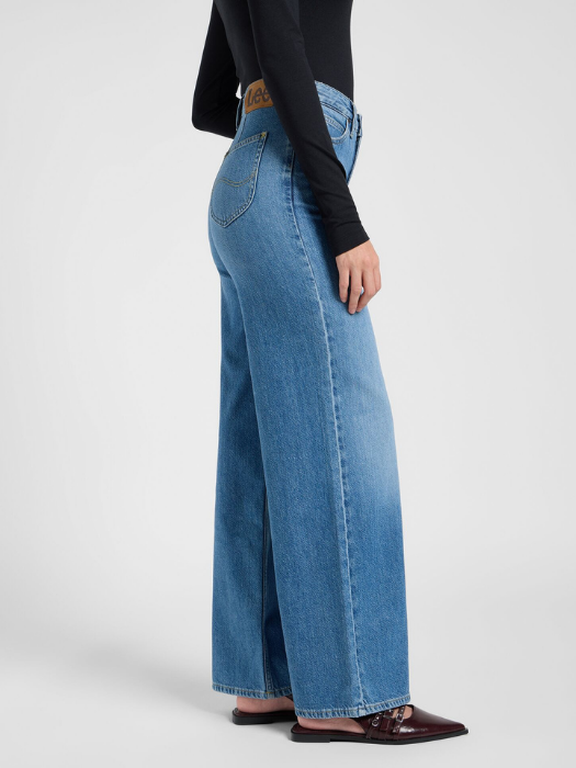 Lee Blugi Albastri Deschisi STELLA High Waist Wide Leg Femei [3]