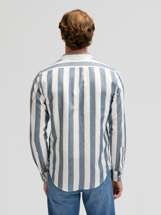 Lee Мужская Рубашка Alb/Gri Regular [5]