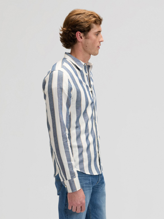 Lee Мужская Рубашка Alb/Gri Regular [4]