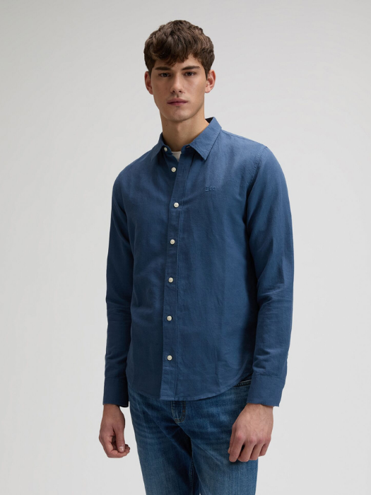 Lee Мужская Рубашка Синяя Regular [3]