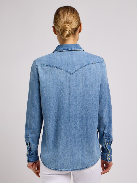 Lee Женская Рубашка Синяя Regular [4]