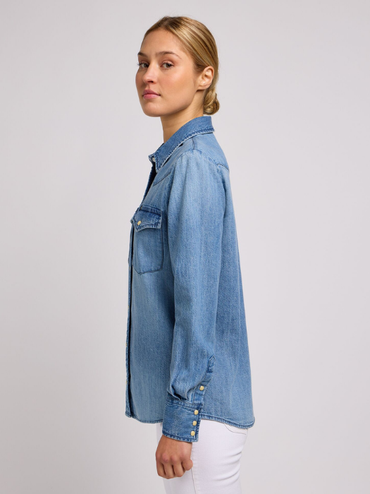 Lee Женская Рубашка Синяя Regular [3]