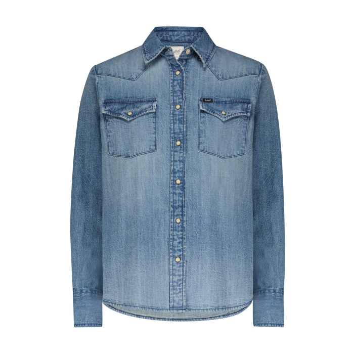 Lee Женская Рубашка Синяя Regular [5]