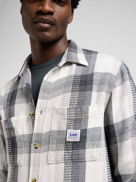 Lee Мужская Рубашка Тёмная Серая Relaxed [5]