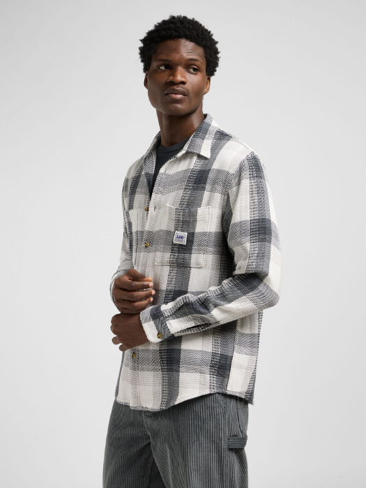 Lee Мужская Рубашка Тёмная Серая Relaxed [2]