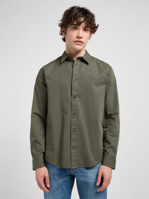 Lee Мужская Рубашка Хаки Regular [1]