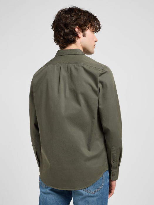 Lee Мужская Рубашка Хаки Regular [3]