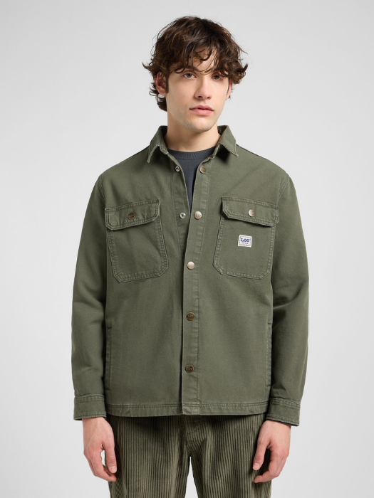 Lee Мужская Рубашка Хаки Relaxed [1]