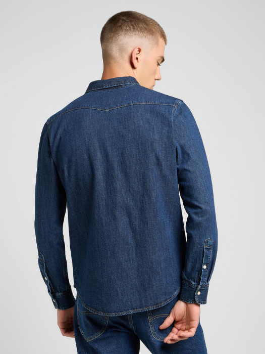 Lee Мужская Рубашка Синяя Regular [5]