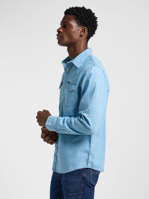 Lee Мужская Рубашка Синяя Regular [2]