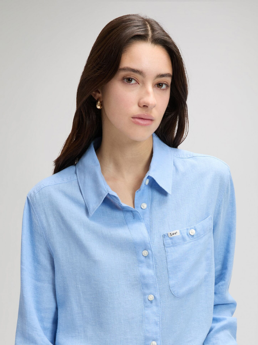 Lee Женская Рубашка Синяя Regular [2]