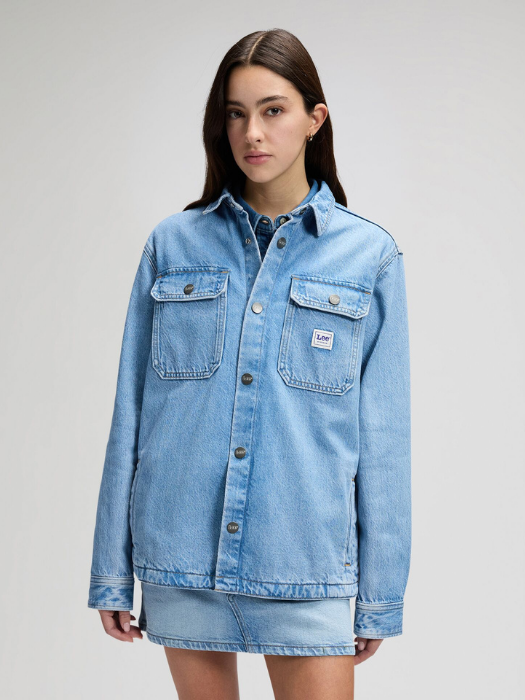 Lee Мужская Рубашка Синяя Relaxed [3]