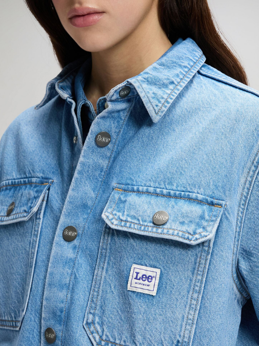 Lee Мужская Рубашка Синяя Relaxed [2]