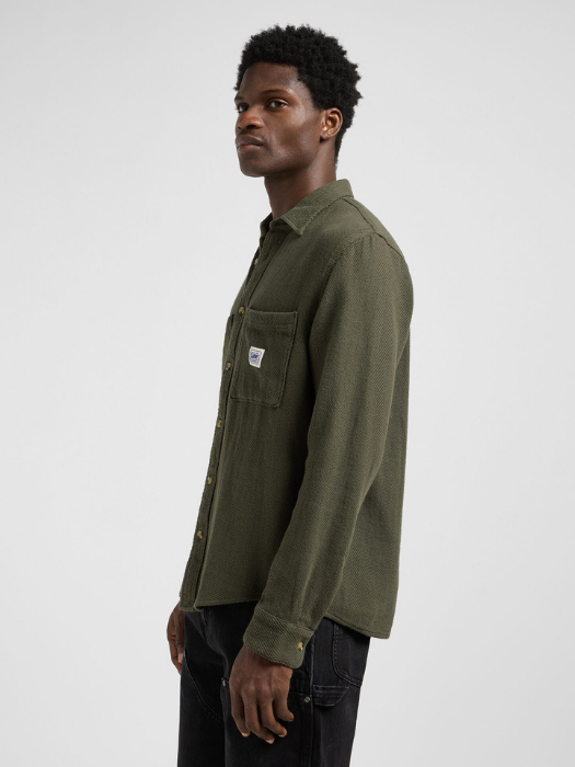 Lee Мужская Рубашка Хаки Relaxed [2]