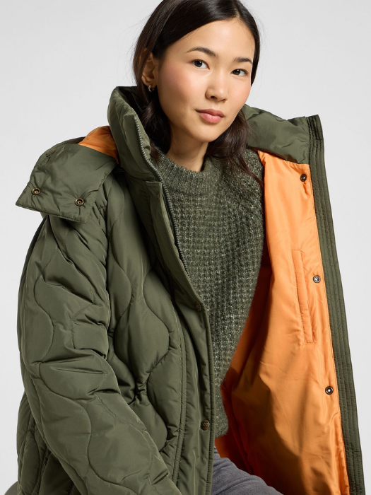 Lee Geaca De Iarna Khaki Relaxed Femei [5]