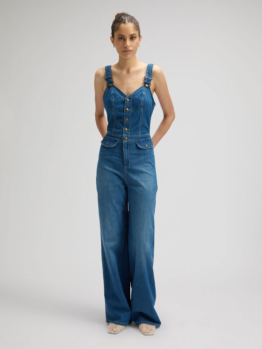 Lee Salopeta-Pantaloni Blue Slim Femei [4]