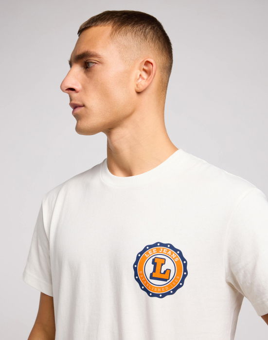 Lee Мужская Футболка Кремовая Relaxed [5]