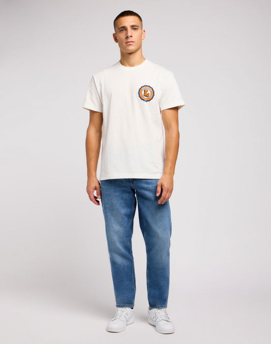 Lee Мужская Футболка Кремовая Relaxed [3]