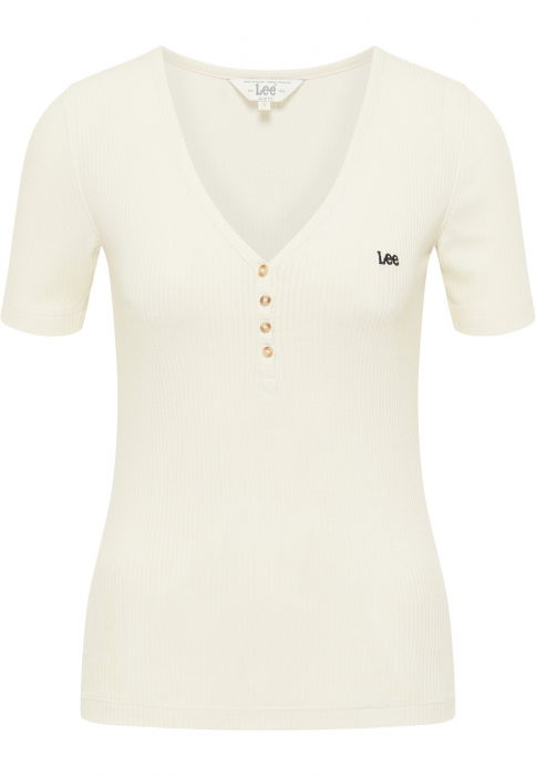 Lee Tricou Slim Off White Femei [6]