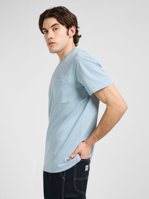 Lee Tricou Albastru Deschis Relaxed Barbati [3]