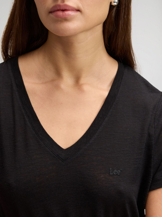 Lee Tricou Negru Regular Femei [2]