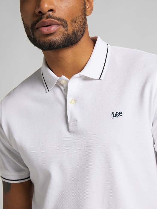 Lee Мужская Футболка-Поло Белая Regular [4]