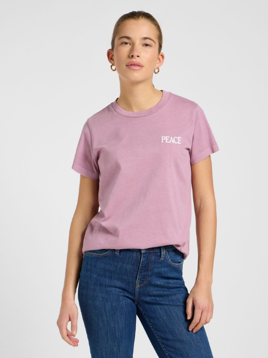 Lee Tricou Roz Deschis Relaxed Femei [2]