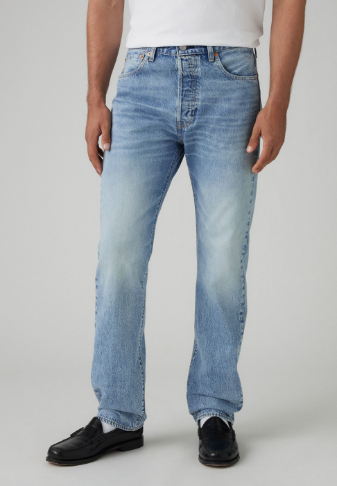 Levi's Blugi Albastri Deschisi 501 Regular Barbati [4]