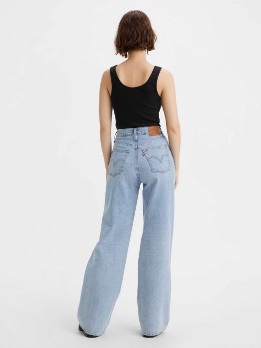 Levi's Blugi Albastri Deschisi Ribcage Wide Leg Wide Leg Femei [2]