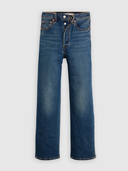 Levi's Blugi Albastri Ribcage Straight Ankle Straight Femei [6]