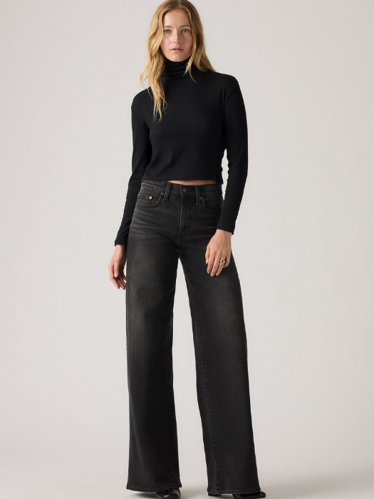 Levi's Женские Джинсы Тёмные Серые 728 Wide Leg [4]