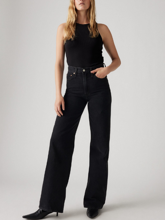 Levi's Женские Джинсы Тёмные Серые Ribcage Wide Leg Ribcage [4]