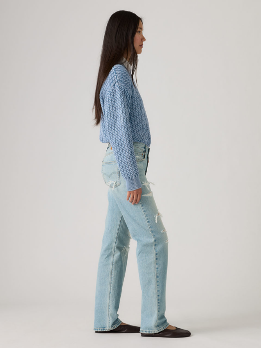 Levi's Blugi Albastri 501 90 Straight Femei [2]