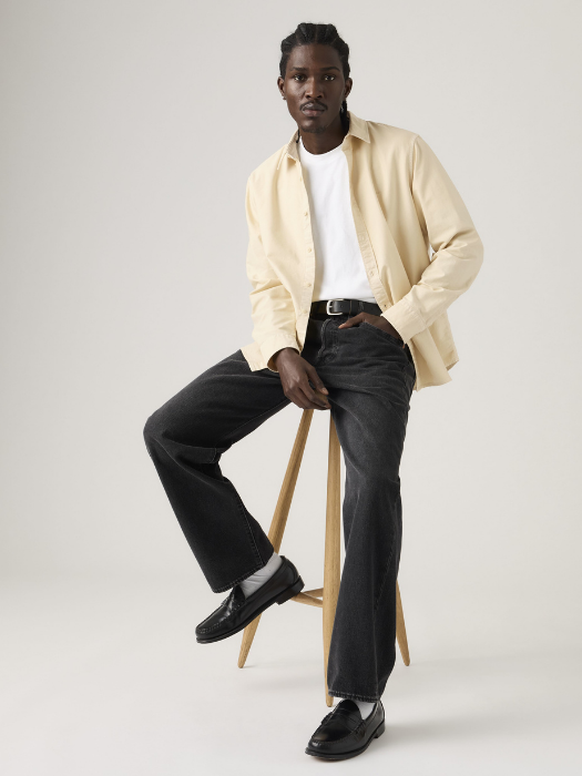 Blugi Gri Inchis 501 Loose Barbati [6]