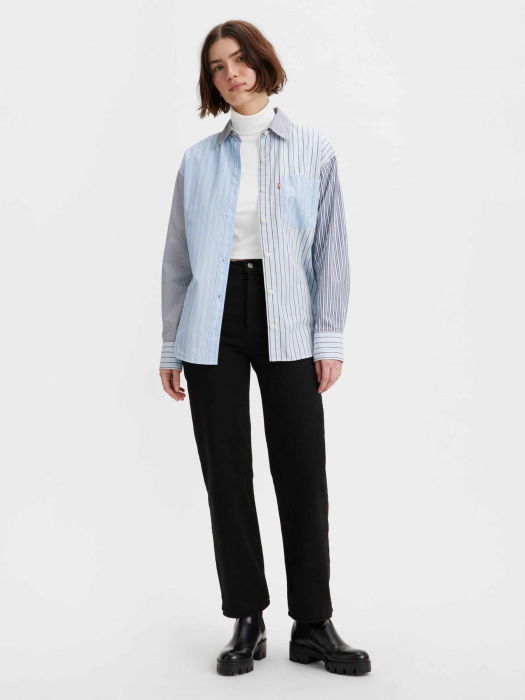 Levi's Blugi Negri Ribcage Straight Ankle Straight Femei [1]