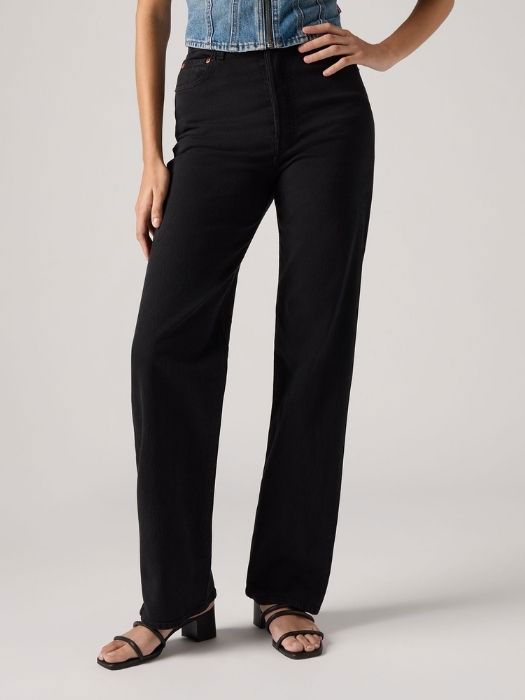 Levi's Женские Джинсы Чёрные Ribcage Full Length Straight [4]