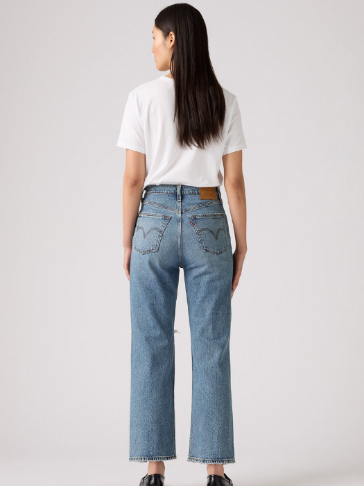 Levi's Blugi Albastri Ribcage Straight Ankle Straight Femei [3]