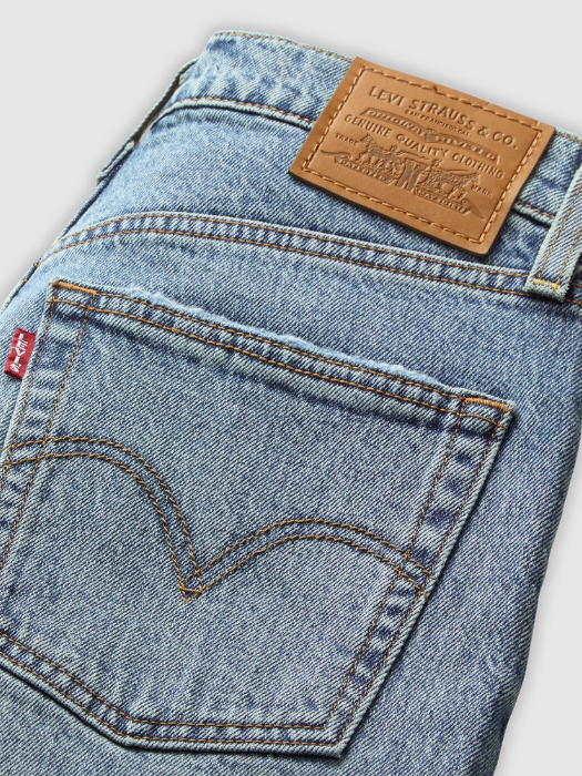 Levi's Blugi Albastri Ribcage Straight Ankle Straight Femei [6]