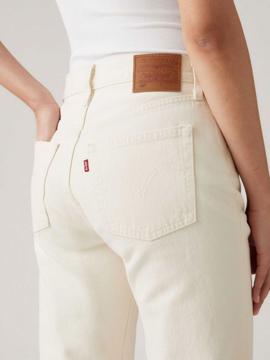 Levi's Blugi Crem 501 CROP Straight Femei [8]